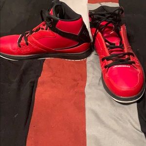 Only worn once red and black Jordan’s